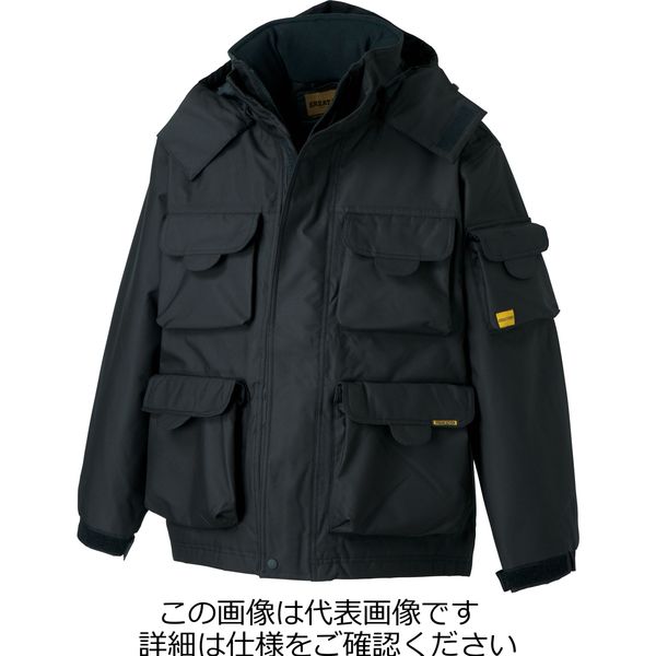 タカヤ商事 ハーフジャケット（フード付） ブラック M GR-1103-9-M 1枚（直送品）
