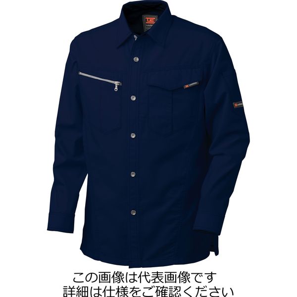 タカヤ商事 ワークシャツ(オールシーズン) ネイビー LL LB-3902-5-LL 1セット(2枚)（直送品）