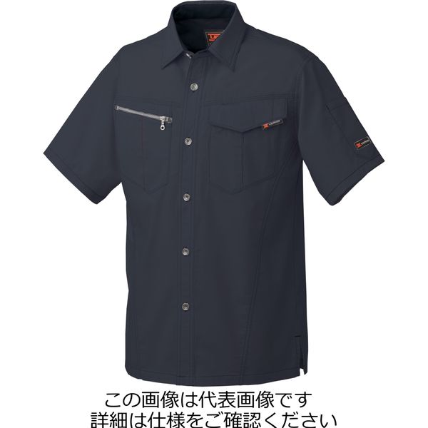 タカヤ商事 半袖ワークシャツ オリーブ L LB-3903-22-L 1セット(2枚)（直送品）