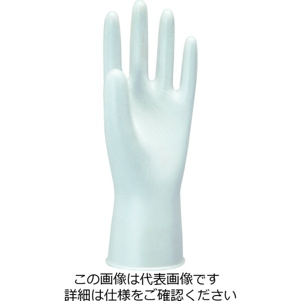 エステー No.981ニトリル使いきり手袋100枚 粉つき ホワイトLLサイズ