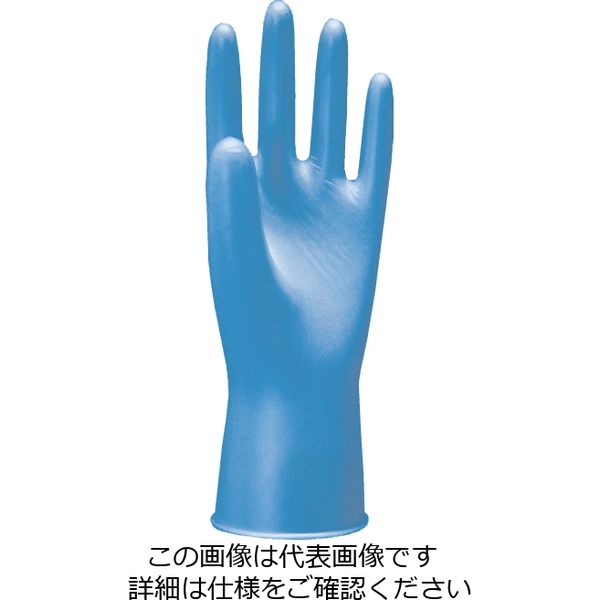 エステー No.992ニトリル使いきり手袋100枚 粉なし ブルーMサイズ