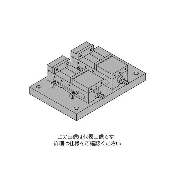 ナベヤ（NABEYA） ロックタイトMC精密マシンバイス多連バイス LT100MC-2 1個（直送品）