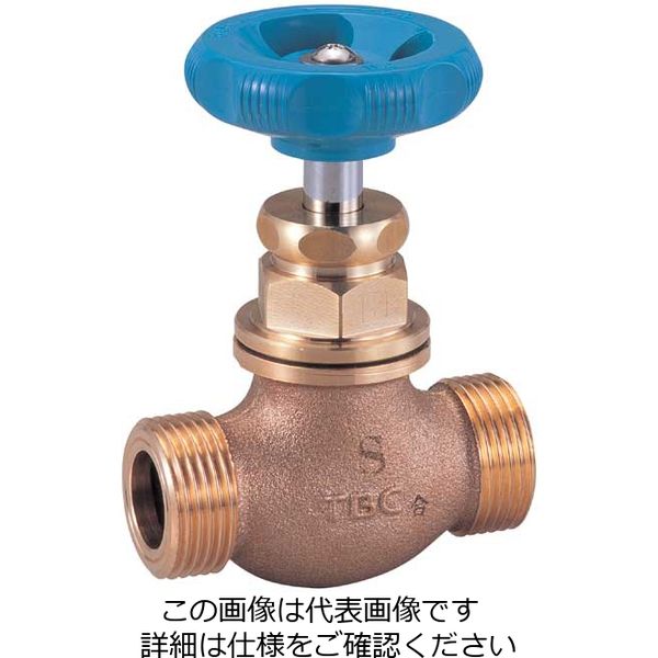 タブチ 止水栓 甲形止水栓 水色丸型ハンドル SAPM-13 1セット(30個)（直送品） - アスクル