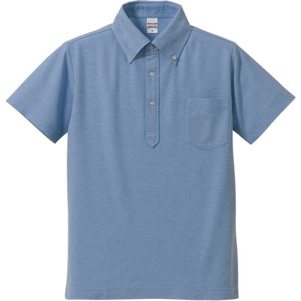 キャブ ５．３オンスドライ ＣＶＣ ポロシャツ（ボタンダウン・ポケット付） S OX ブルー 505101 1セット(2入)（直送品）