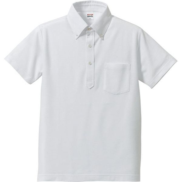 キャブ ５．３オンスドライ ＣＶＣ ポロシャツ（ボタンダウン・ポケット付） S ホワイト 505101 1セット(2入)（直送品）