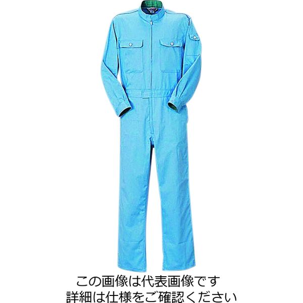 クレヒフク 綿100％ジャンプスーツ ライトブルー 3L 1210-34-3L 1枚（直送品）