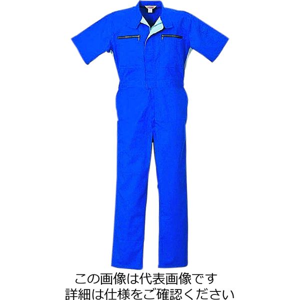 クレヒフク 半袖ジャンプスーツ ブルー 3L 2040-30-3L 1枚（直送品）
