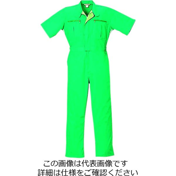 クレヒフク 半袖ジャンプスーツ グリーン 3L 2040-50-3L 1枚（直送品）
