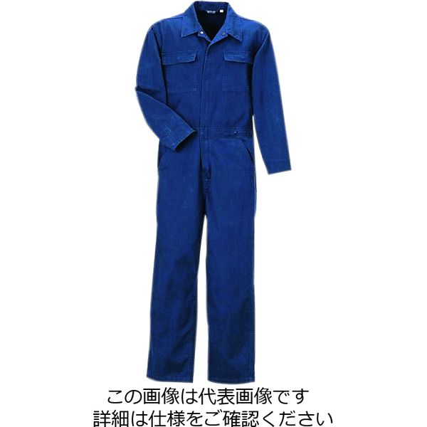 クレヒフク 綿100％ムラ糸ツナギ服 ネイビー 4L 116-31-4L 1枚（直送品） 7,706円
