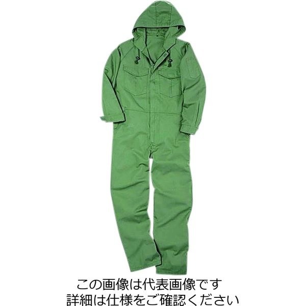 クレヒフク 綿100%フードツナギ服 アーミーグリーン 4L 1630 クレヒフク 綿100%フードツナギ服 アーミーグリーン 4L 1630