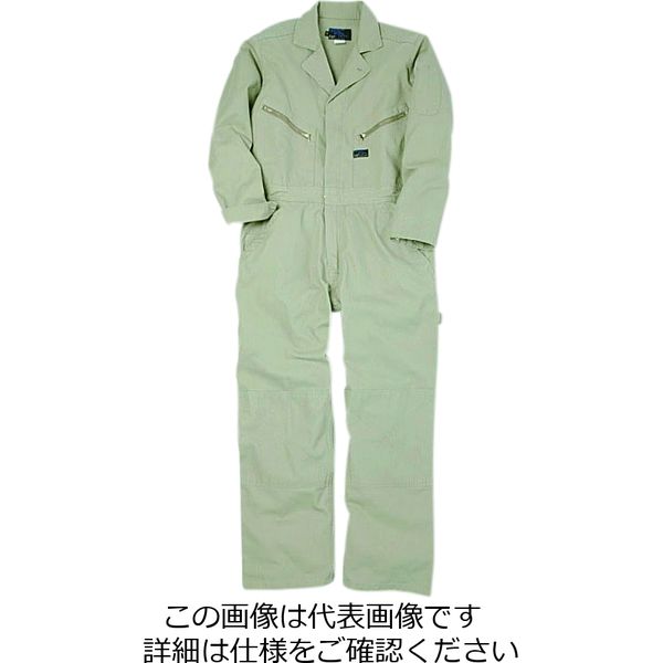 クレヒフク 綿100％ヘリンボーンツナギ服 カーキ 3L 629-11-3L 1枚（直送品） 7,234円