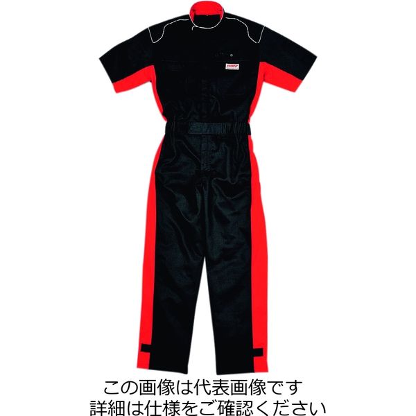クレヒフク 綿100％半袖ピットスーツ ブラック 5L KR803-29-5L 1枚（直送品）