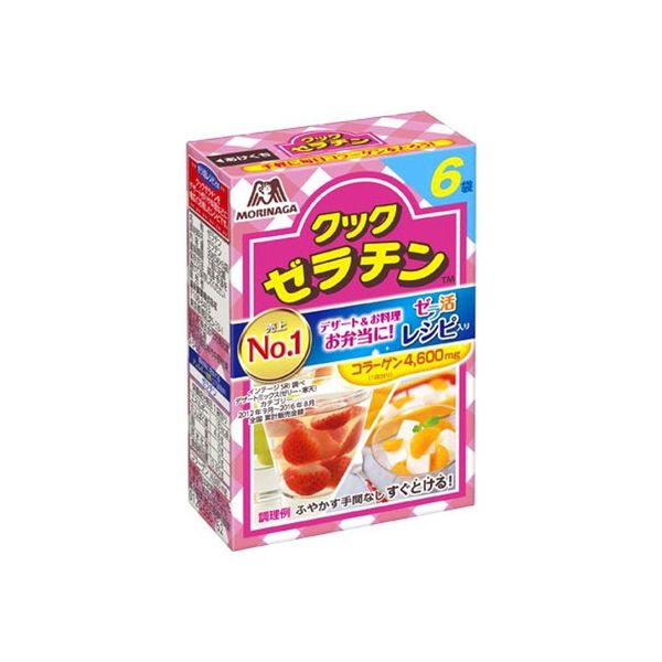 森永製菓 クックゼラチン 6枚入 30g x6 5678345 1箱(6P入)（直送品）