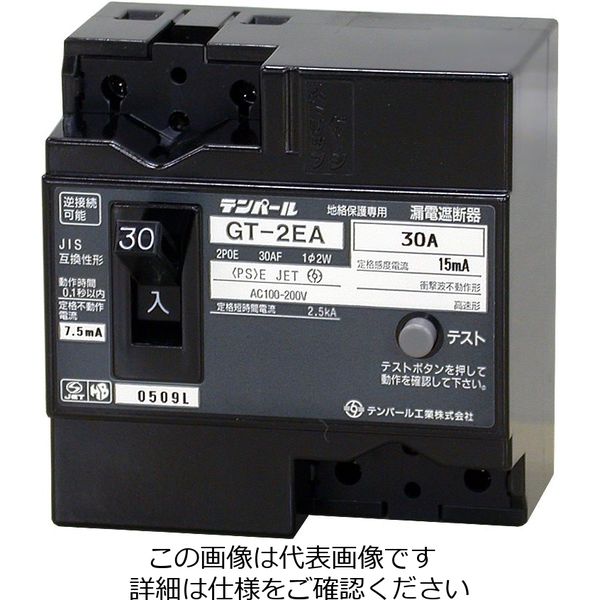 テンパール工業 地絡保護専用漏電遮断器 GT2EA3030 1セット(2台)（直送品）