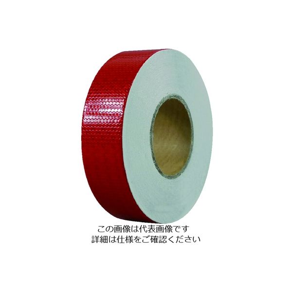 セーフラン安全用品 セーフラン 高輝度反射テープ 赤 幅50mm×50m 14354 1巻 206-8982（直送品）