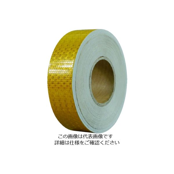 セーフラン安全用品 セーフラン 高輝度反射テープ 黄 幅50mm×50m 14353 1巻 206-8981（直送品）