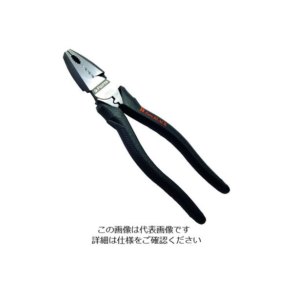フジ矢 電工職人偏芯ペンチ Zero Black 全長202mm 3300N-200 1丁 195-0341（直送品）
