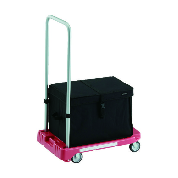 トラスコ中山 TRUSCO 樹脂台車 アクロキャリー 600X390 ピンク THB付 AC-1-P-THB 1台 194-8148（直送品）