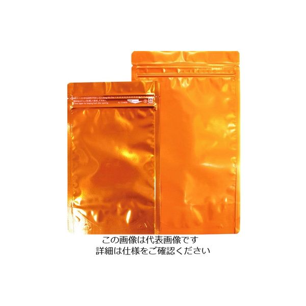 生産日本社 セイニチ 「ラミジップ」 アルミカラースタンドタイプ 橙 200×140+41 (50枚入) AL-1420OR 1袋(50枚)（直送品）