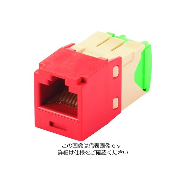 パンドウイット カテゴリ6 RJ45モジュラージャック UTP 28・30AWG TGタイプ 赤 CJT688TGRD 1個（直送品）