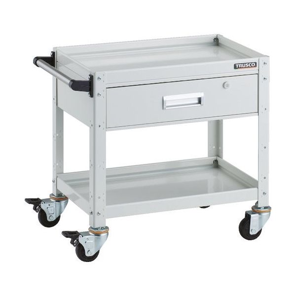 トラスコ中山 TRUSCO ツールワゴン バーディワゴン 600X400XH600 深型1段引出付 ホワイト BDW-662Y-W 1台（直送品）