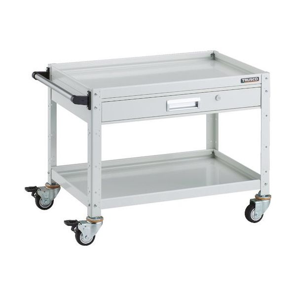 トラスコ中山 TRUSCO ツールワゴン バーディワゴン 750X500 引出付 ウレタン車輪 ホワイト BDW-672VU-W 1台（直送品）
