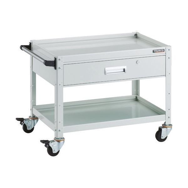 トラスコ中山 TRUSCO ツールワゴン バーディワゴン 750X500XH600 深型1段引出付 ホワイト BDW-672Y-W 1台（直送品）