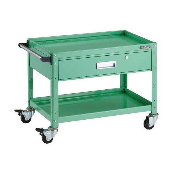 TRUSCO ツールワゴン バーディワゴン 750X500XH600 深型1段引出付 ヤンググリーン BDW-672Y-YG 1台（直送品）