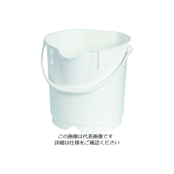 バーテック バーキュートプラス カラーバケツ 9L 白 BCPーCB9W 69801021 1個 195-3997（直送品）