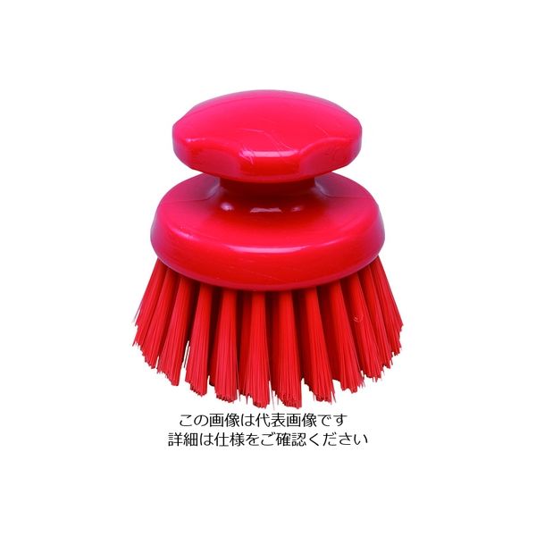 バーテック バーキュートプラス ハンドブラシ丸型 ハード赤 BCPーRHSB5R 69541543 1本 201-6876（直送品）