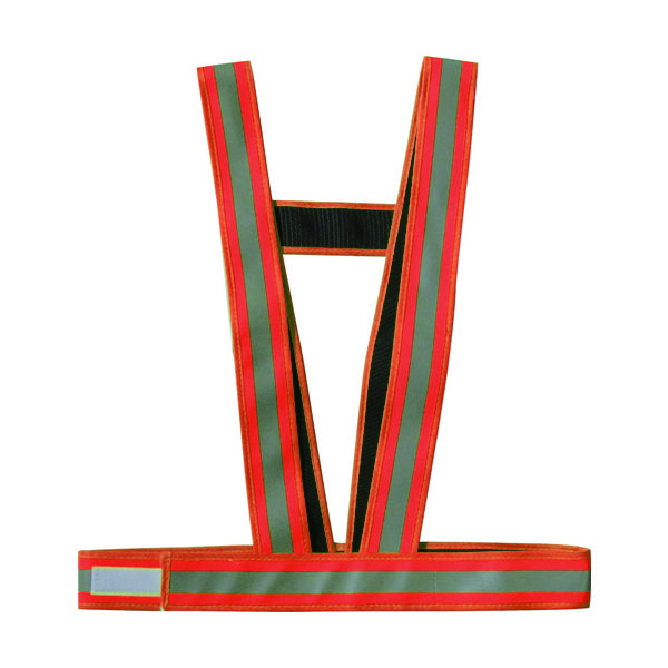 ミズケイ 防炎加工タスキ型安全ベスト「防炎強」<オレンジ> 5920105 1枚 195-2849（直送品）