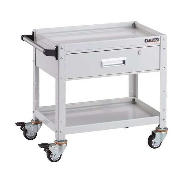トラスコ中山 TRUSCO バーディワゴン 600×400 深型1段引出付 ウレタン車輪 ホワイト BDW-662YU-W 1台（直送品）