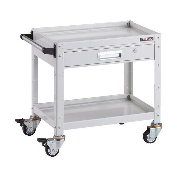トラスコ中山 TRUSCO ツールワゴン バーディワゴン 600X400 引出付 ウレタン車輪 ホワイト BDW-662VU-W 1台（直送品）
