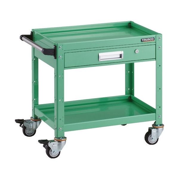 TRUSCO ツールワゴン バーディワゴン 600X400 引出付 ウレタン車輪 ヤンググリーン BDW-662VU-YG 1台（直送品）