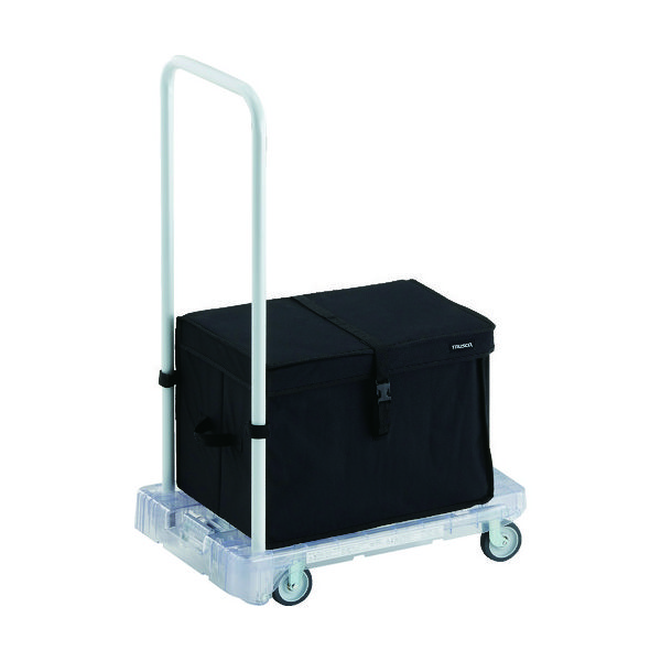 トラスコ中山 TRUSCO 樹脂台車 アクロキャリー PC製 省音車輪 600×390 透明 THB付 AC-1PC-TM-THB 1台（直送品）