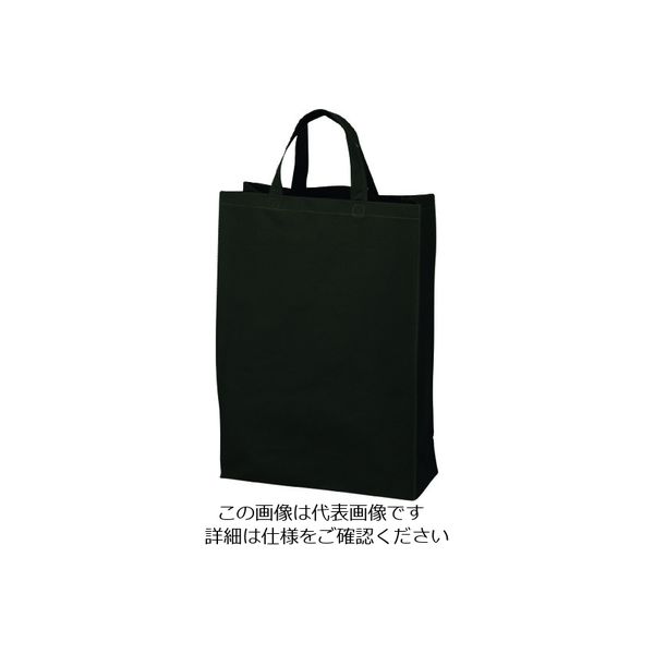 エーワン ベーシックトート100 中縦 黒 LC0551AB10 1袋(10枚) 206-4629（直送品）