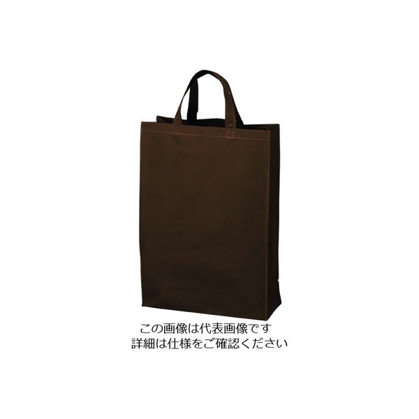 エーワン ベーシックトート100 中縦 ダークブラウン LC0551AG10 1袋(10枚) 206-4631（直送品）