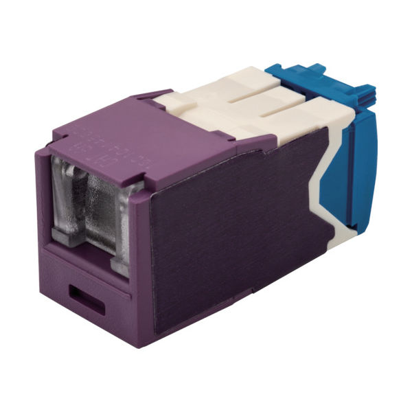 パンドウイットコーポレーション PANDUIT カテゴリ6A シャッター付モジュラージャック 紫 CJH6X88TGVL 1個（直送品）