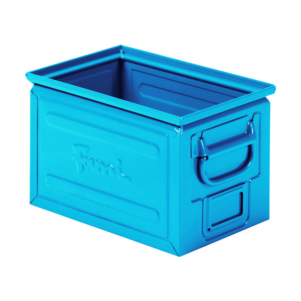 Fami 【売切廃番】 メタルパーツボックス ブルー 12L 外寸300×200×200 FLA41200004 1個 214-6107（直送品）