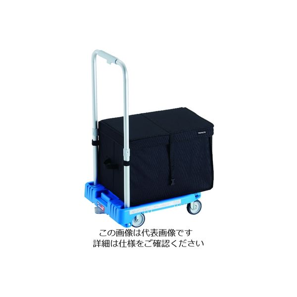 TRUSCO 樹脂台車 カルティオミニ weego 省音車輪 ブルー ストッパー付 THブレーキ付 WP-2G-B-JS-THB 1台（直送品）