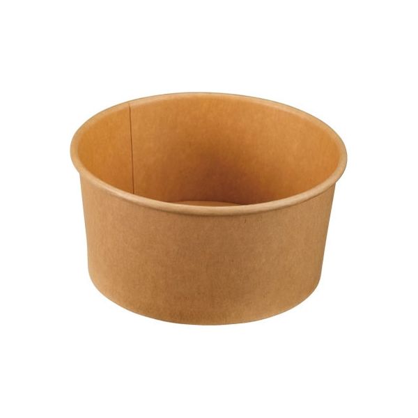 パックスタイル クラフトカップ浅型 1000ml 本体 300枚(25×12) 264154 1ケース(300枚入(25枚×12袋))（直送品）