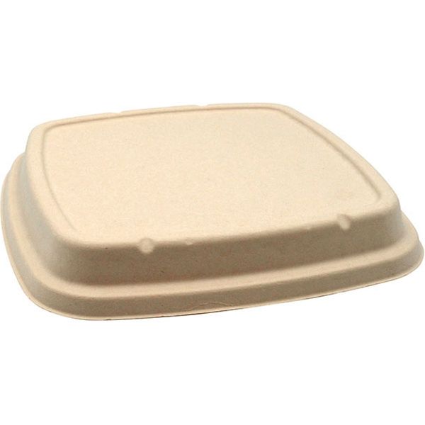 パックスタイル BB竹バガス弁当 N23ー23F 共蓋 300枚(50×6) 653869 1ケース(300枚入(50枚×6袋))（直送品）