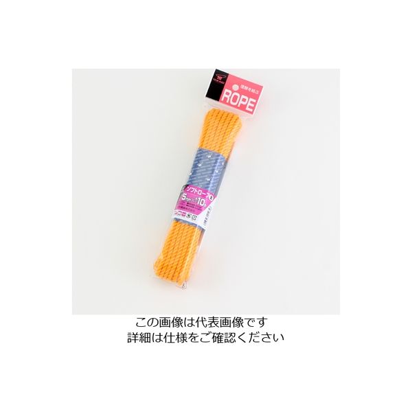 高木綱業 ソフトロープ 黄 22ー1234 1セット(10個)（直送品）