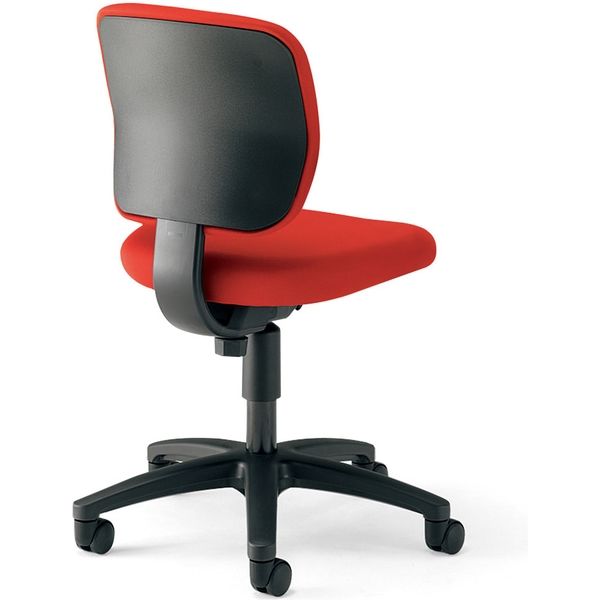 【組立設置込】コクヨ EAZA 背樹脂 肘無 ウレタン巻キャスター シグナルレッド CR-G180F6GER5-VN 1脚（直送品）