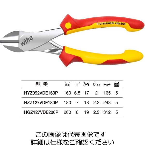 Wiha 絶縁 重量級プロフェッショナルカッター(ダイナミックジョイント)200mm HGZ127VDE200P 1個（直送品）