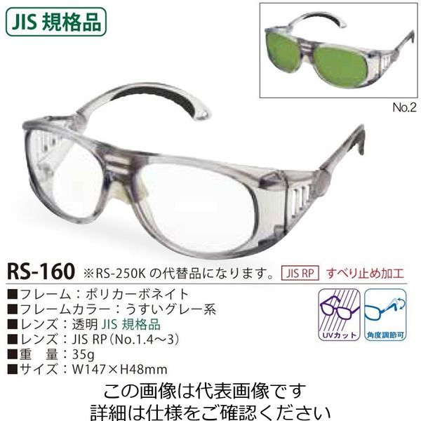 理研化学 RS-160JISAFスペアレンズ 透明 RS-160JISAF 1セット（5個）（直送品）