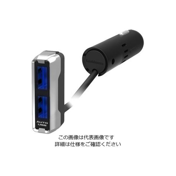 カシムラ 車載用DC充電器 DCー4.8AーリバーシブルUSB 2ポート 自動判定 セパレート スリム DC-025 1個（直送品）