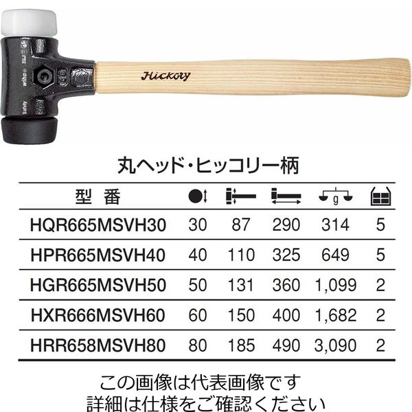 Wiha ミディアムソフト・ベリーハード コンビヘッドハンマー 40mm HPR665MSVH40 1本（直送品）