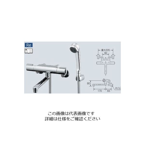 カクダイ サーモスタットシャワー混合栓 173-217 (水栓金具