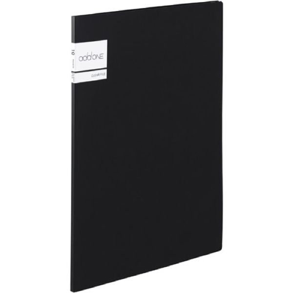 セキセイ アドワン　クリアーファイル　A4S　タテ入　10ポケット　ブラック AD-2011-60 4冊（直送品）